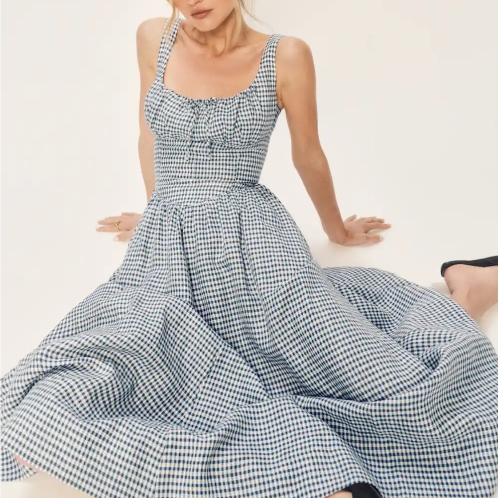 Brand new reformation Balia dress size 0 color check